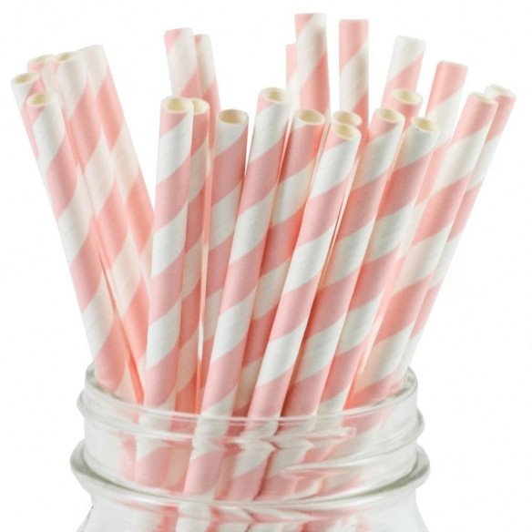 paillesx25 rayure rose clair