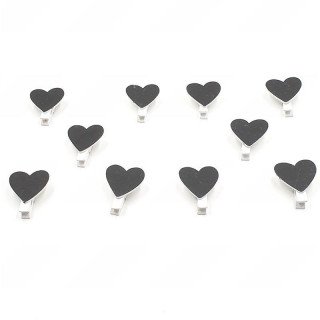 Coeur ardoise sur pince (X10)