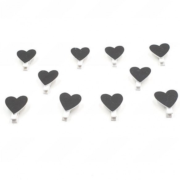 Coeur ardoise sur pince (X10)