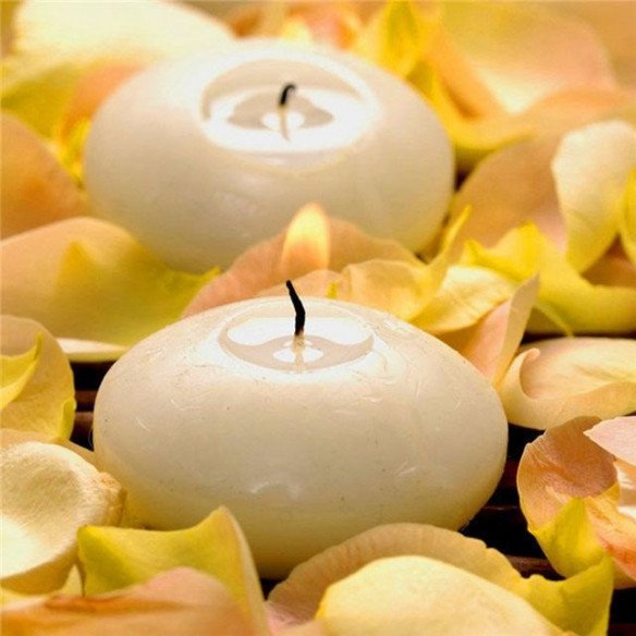 Bougie Flottante blanche (boite de 12)