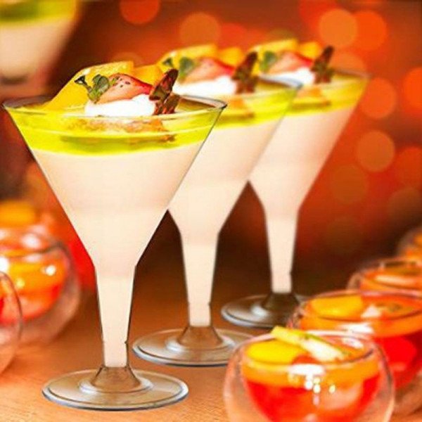 6 verres a martini transparente