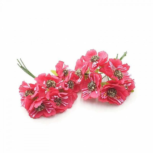 mini fleur dragee fushia sur tige mini fleur dragee fushia sur tige