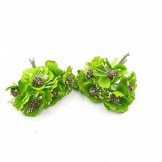 mini fleur dragee  verte  sur tige