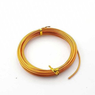 Fil aluminium orange 2mm X 5 mètres