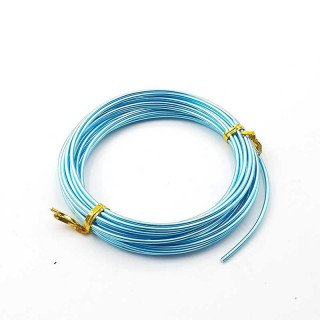 Fil aluminium turquoise clair 2mm X 5 mètres