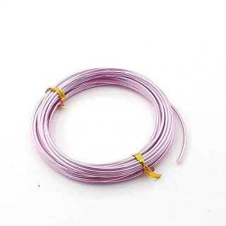Fil aluminium parme 2mm X 5 mètres