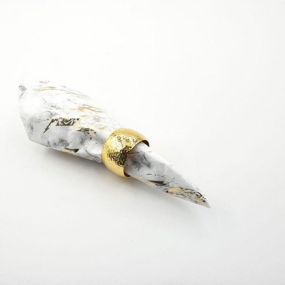 Rond de serviette métal or