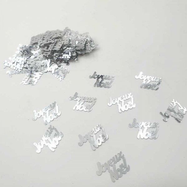 Confettis Joyeux Noel argent