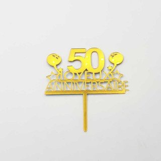 Cake topper anniversaire 50 ans