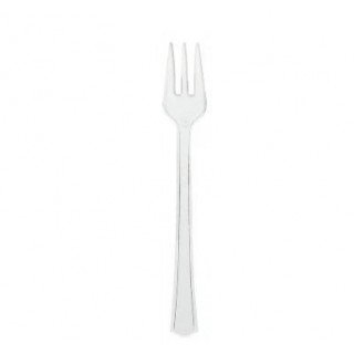 36 Mini fourchettes plastique transparent