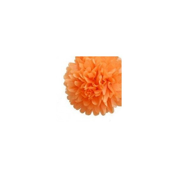 Pompon Fleur Papier de Soie orange 35cm Pompon Fleur Papier de Soie orange 35cm