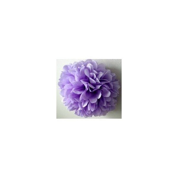 Pompon Fleur Papier de Soie parme 35cm Pompon Fleur Papier de Soie parme 35cm
