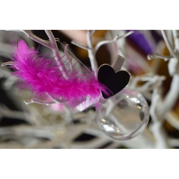 Coeur ardoise sur pince (X10)