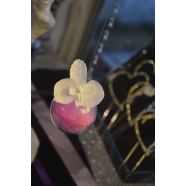 Fleuron d'orchidée blanche sur tige X12