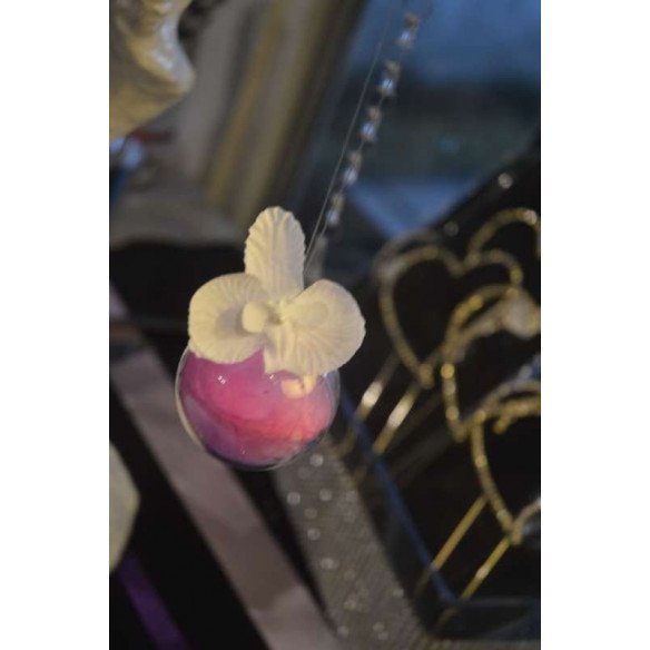 Fleuron d'orchidée blanche sur tige X12