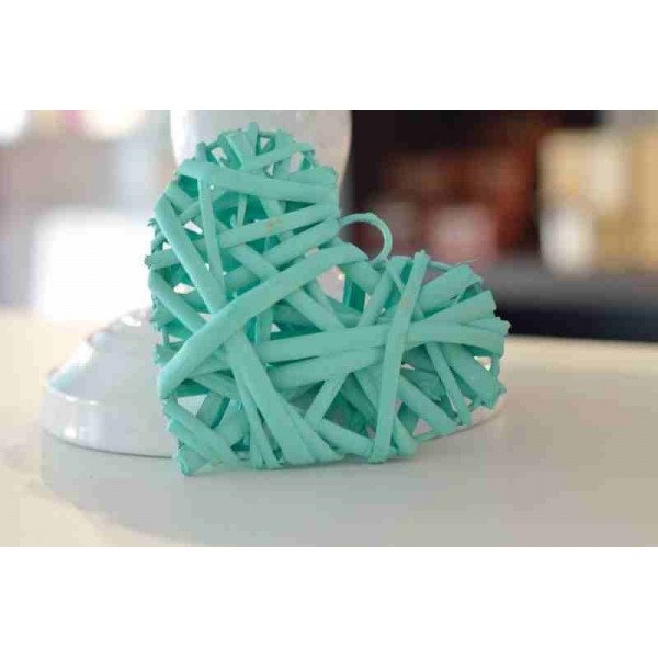 coeur en rotin 10cm (6 coloris)