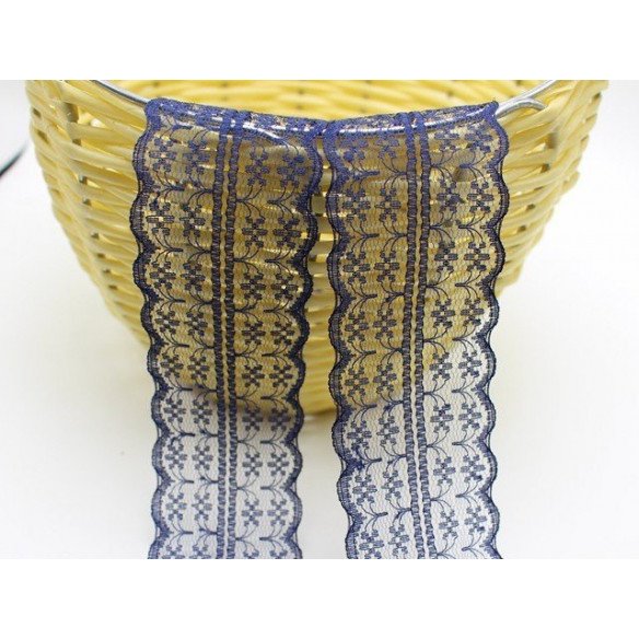 Dentelle bleu marine 45mmx5m