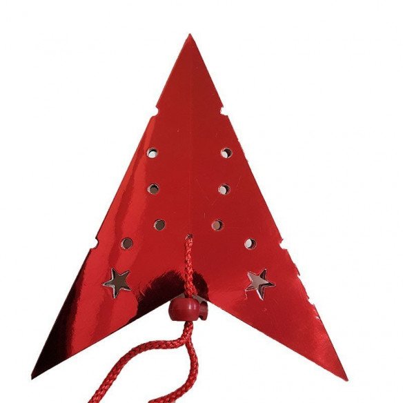 Lanterne étoile rouge 45cm