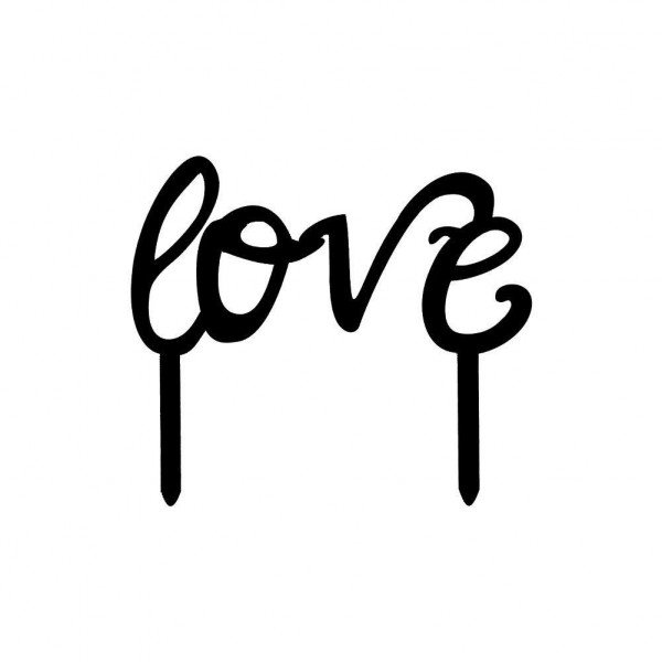 Cake topper LOVE