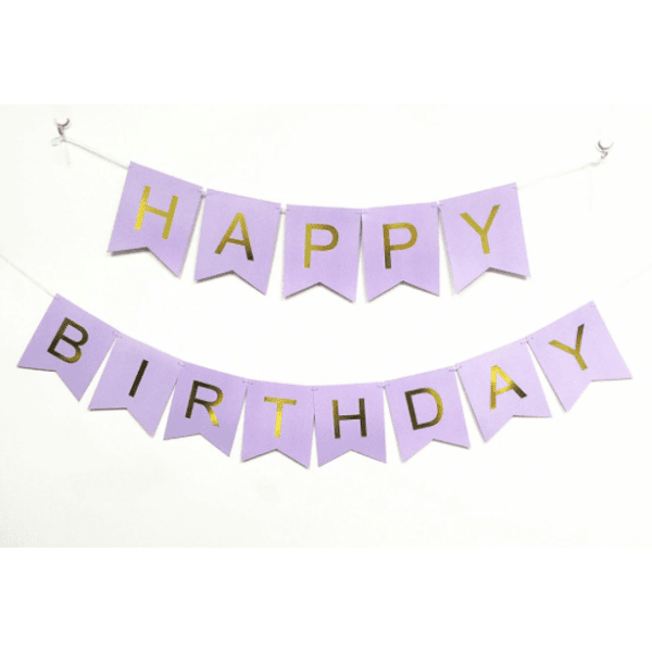Guirlande happy birthday parme