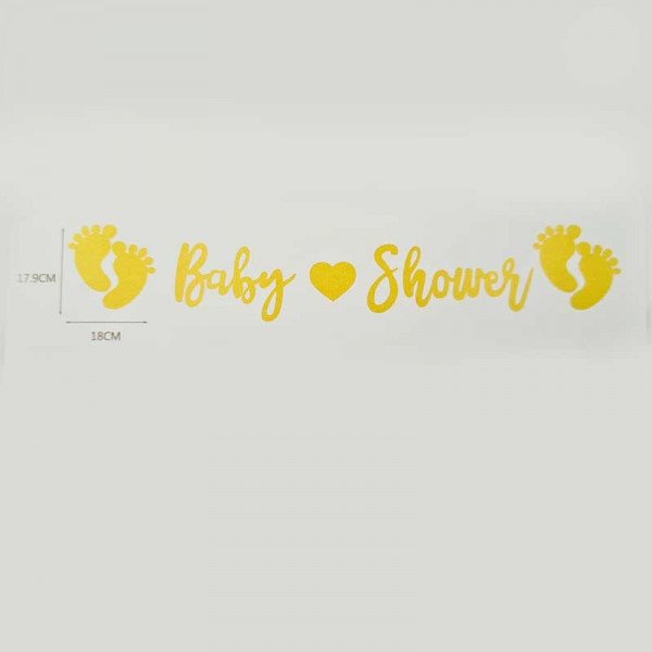 guirlande baby shower glitter or