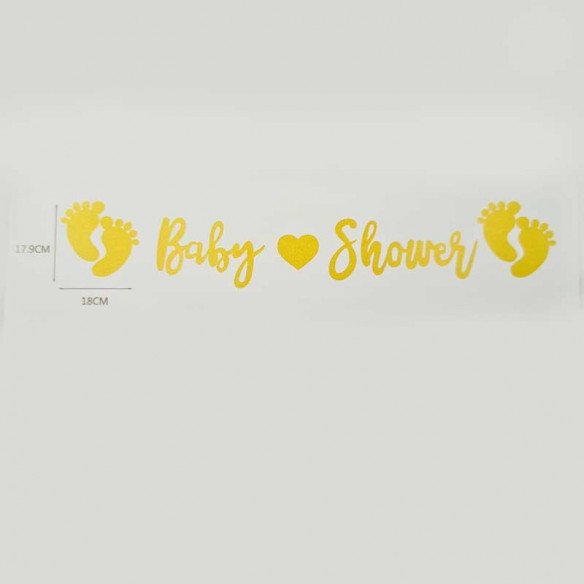 guirlande baby shower glitter or