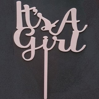cake topper baby shower fille