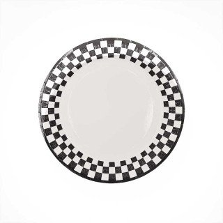 assiette damier thème course