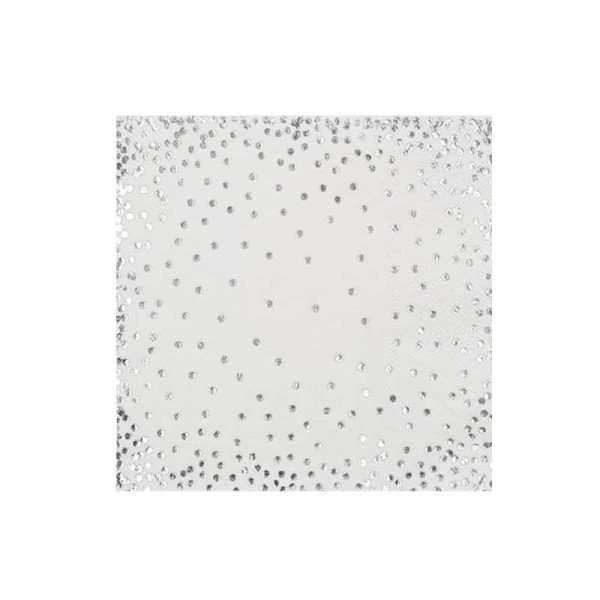 Serviette papier blanche poussière argent