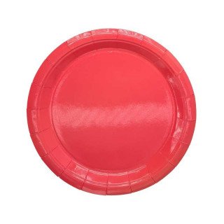 assiette rouge