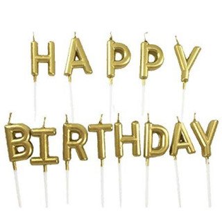 bougie anniversaire doré