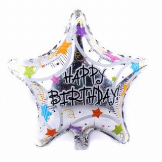 Ballon étoile happy birthday