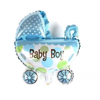 Ballon poussette bleu