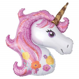 Ballon licorne rose