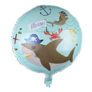 Ballon rond mylar requin...