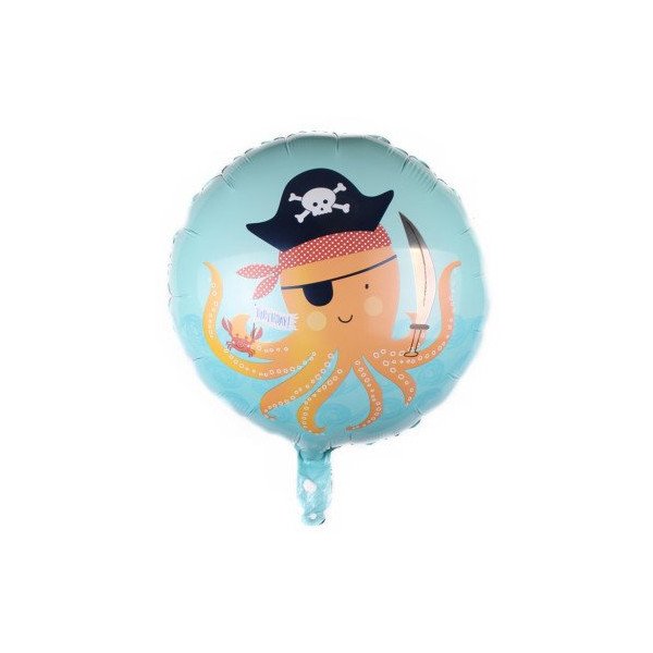 Ballon rond mylar requin pirate...