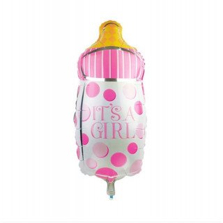 Ballon biberon rose