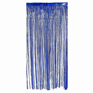 Rideau frange brillant bleu...