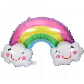 Ballon arc en ciel nuage...