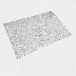 set de table argent gingko