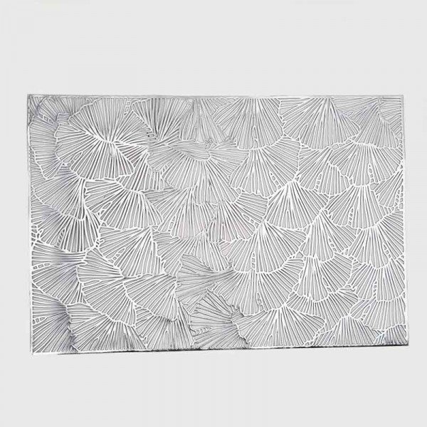 set de table argent gingko