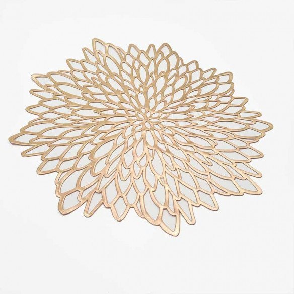 set de table rose gold dahlia