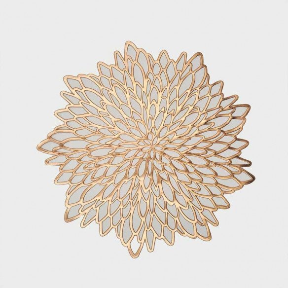 set de table rose gold dahlia