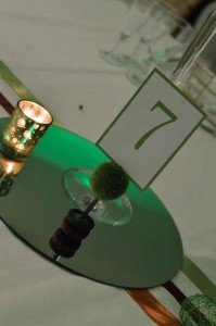 décoration de table vert 
