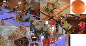 mariage orange et marron